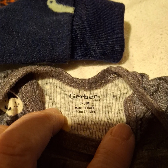 Carter's Blue and Orange Dinosaur Footies for Cozy Comfort Set Of 3 (Chi023) - Picture 4 of 5